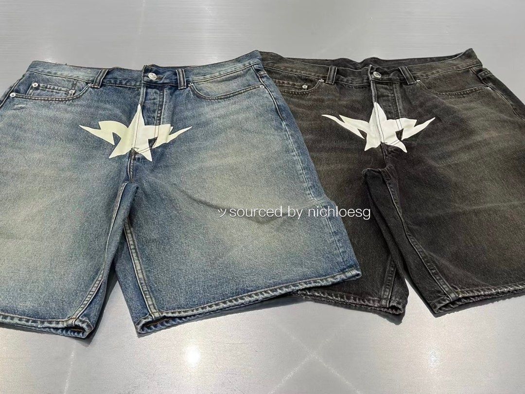 BAPE TWIN STA 13OZ DENIM LOOSE FIT SHORTS, Women's Fashion