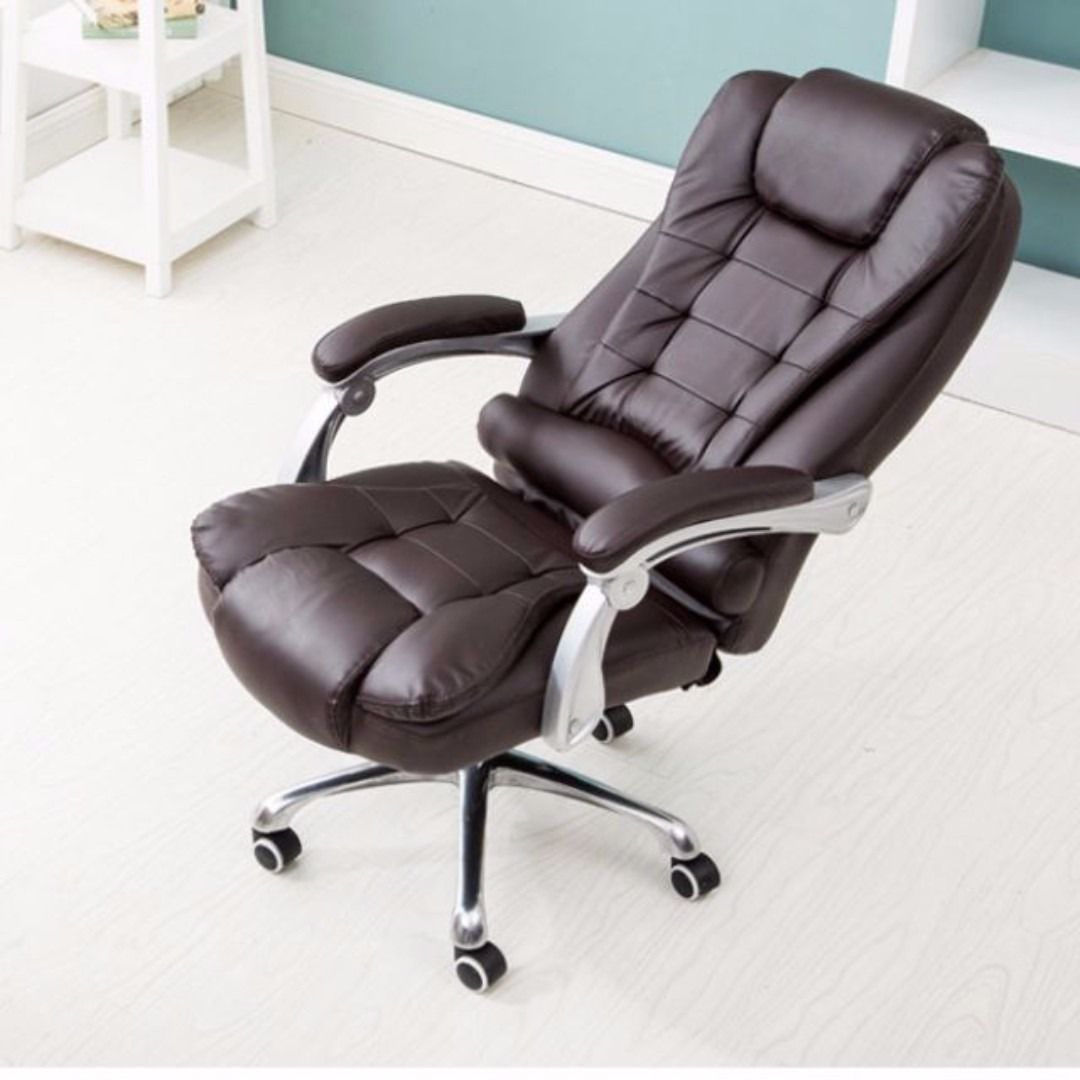 Black Khaki Brown Boss Chair Daily deal Free Assembly Office Chair Ergonomic Chair Furniture Home Living Furniture Chairs on Carousell