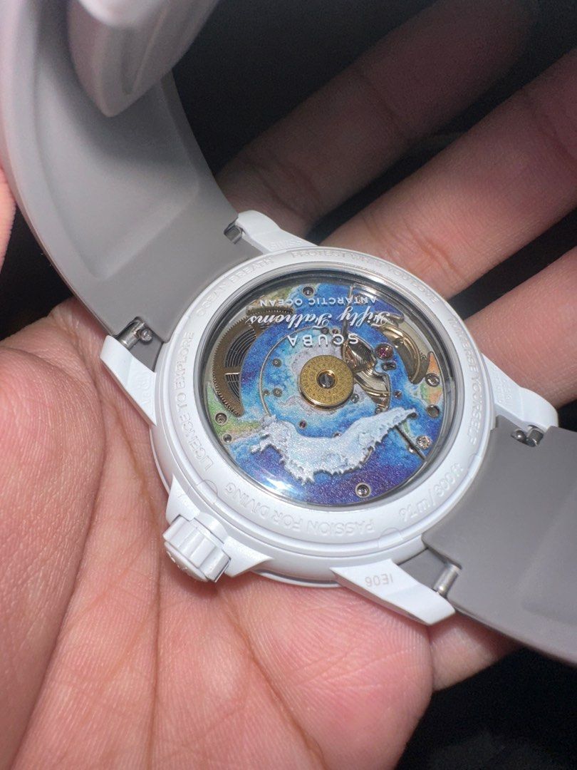 Blancpain x Swatch Antarctic Ocean (Category: Men's Watches) located in Mandaluyong City. Submitted by jelealyn.ph (Listing ID 1322676855, Image 2). Description: Bought in Taiwan last May 2024 Still with box Prime condition Rfs: A friend gifted me a better casual watch.