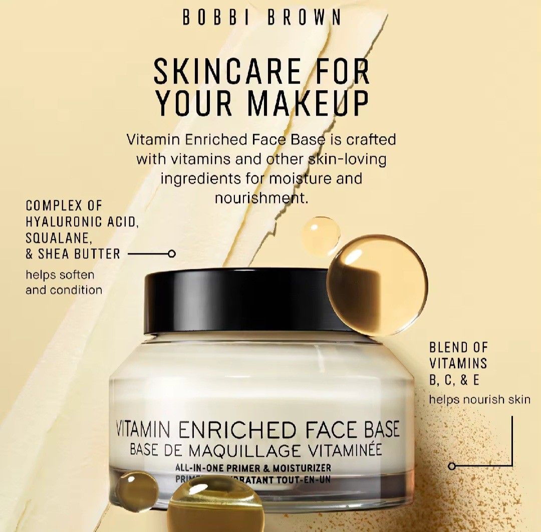 Bobbi Brown Vitamin Enriched Face Base 50ml AVAILABLE NOW (Category: Makeup) located in Quezon City. Submitted by rougecomer29291 (Listing ID 1322655939, Image 3). Description: Authentic US bought Price: 15ml - 1300 Php - sold onhand 50ml - 4000 Php - available onhand no return, no exchange all order is final Overview An oil-free hydrator for preparing a satiny makeup application. Contains Shea Butter to immediately nourish tender & soothe skin. 