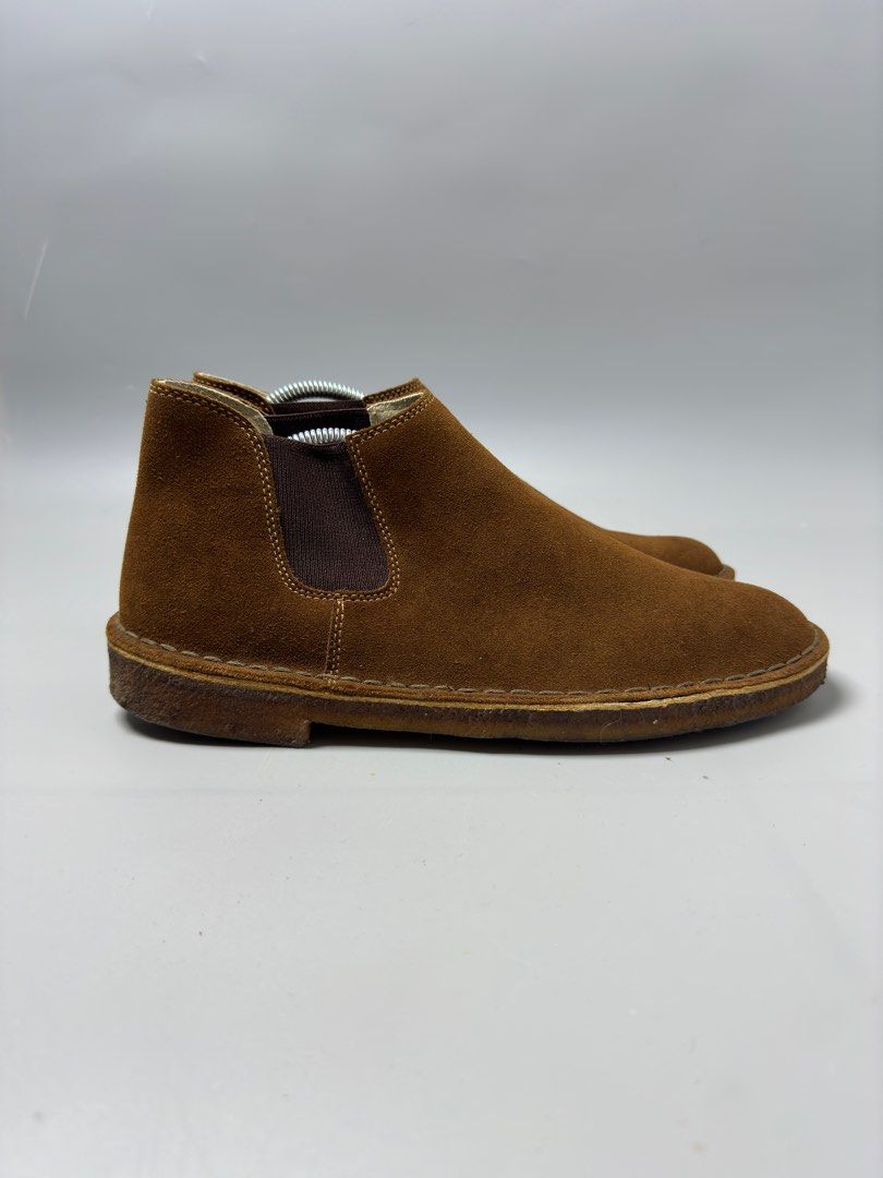 Clarks Originals Desert Chelsea Suede Boots Men s Fashion Footwear Casual Shoes on Carousell
