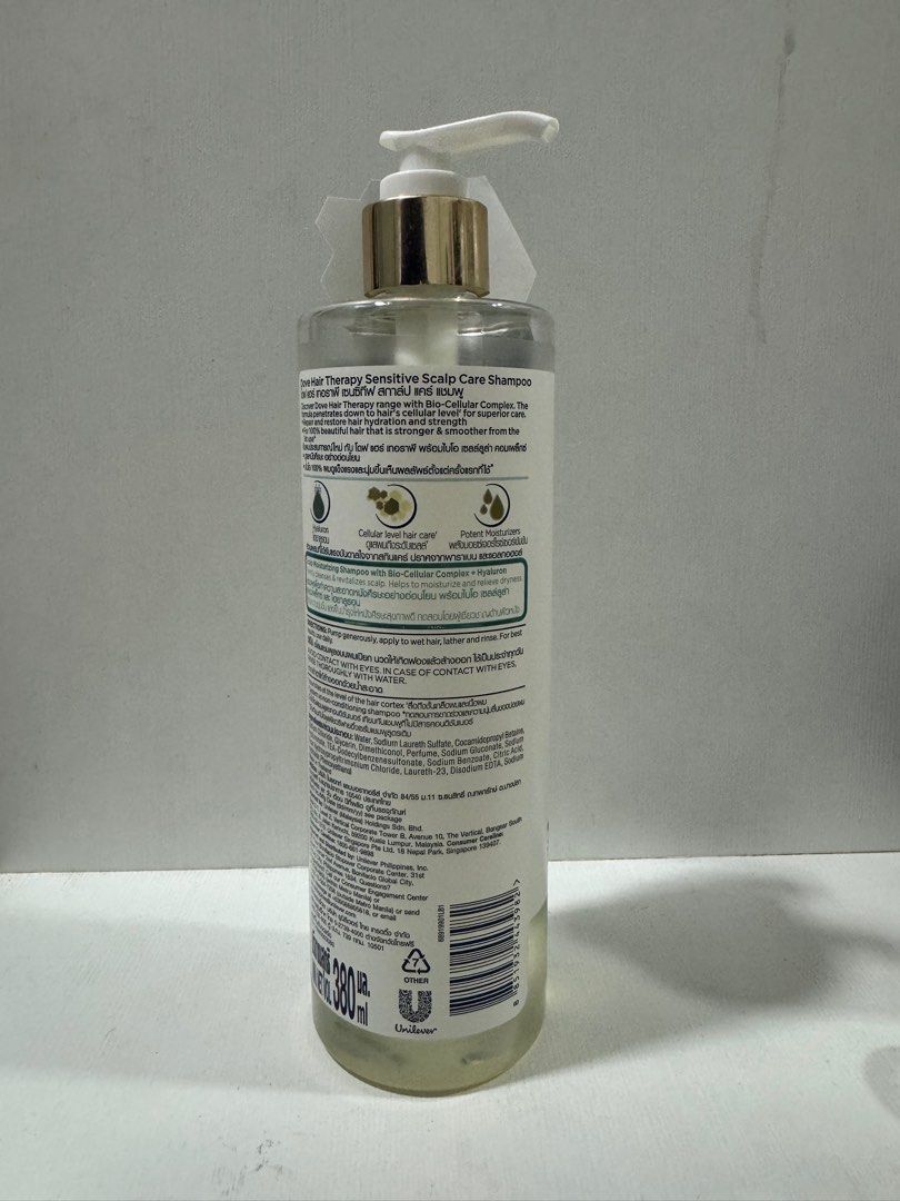 Dove Therapy Sensitive Scalp Care Shampoo 380ml, Beauty & Personal Care ...