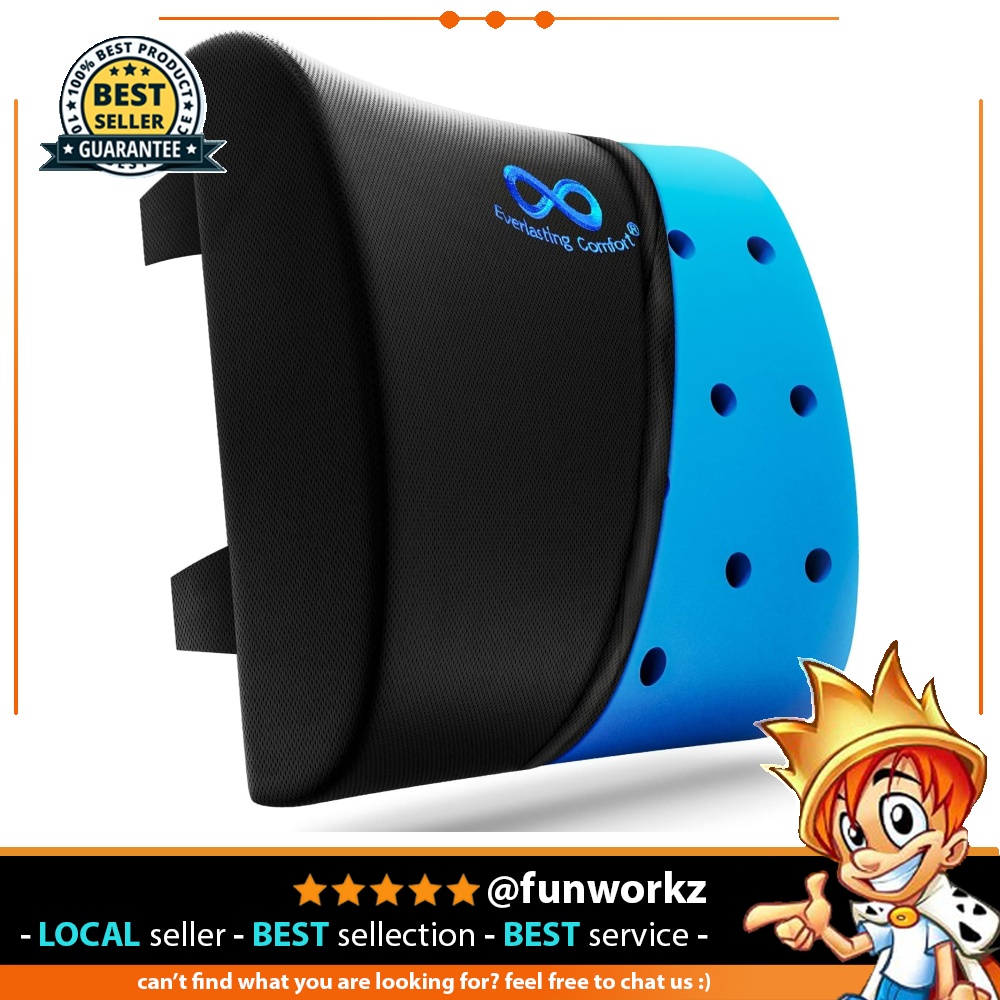 Everlasting Comfort Lumbar Support Pillow for Office Car and Gaming Chair Ergonomic Gel Infused Back Cushion Gel Infused Health Nutrition Braces Support Protection on Carousell