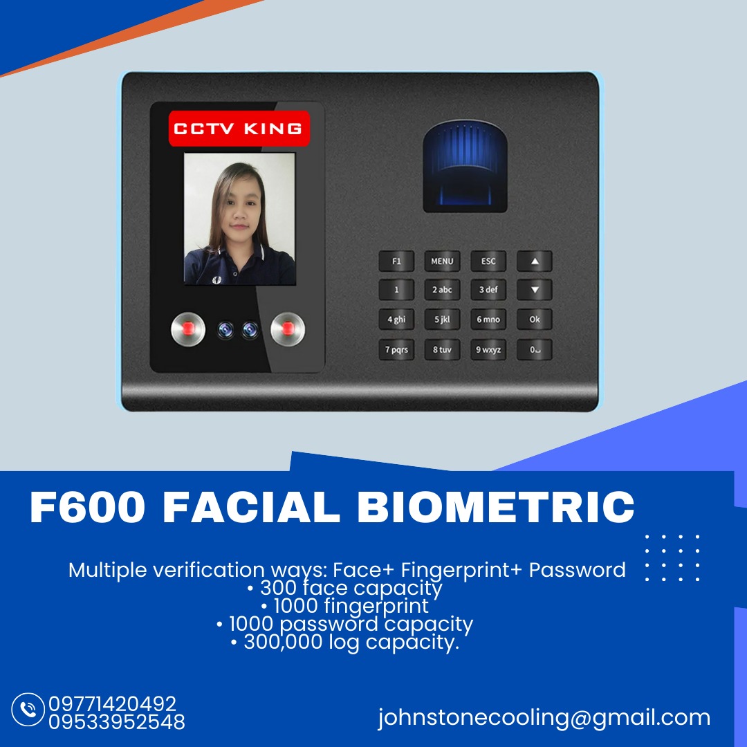 F600 Facial Biometric (Multiple verification ways: Face+ Fingerprint+ ...