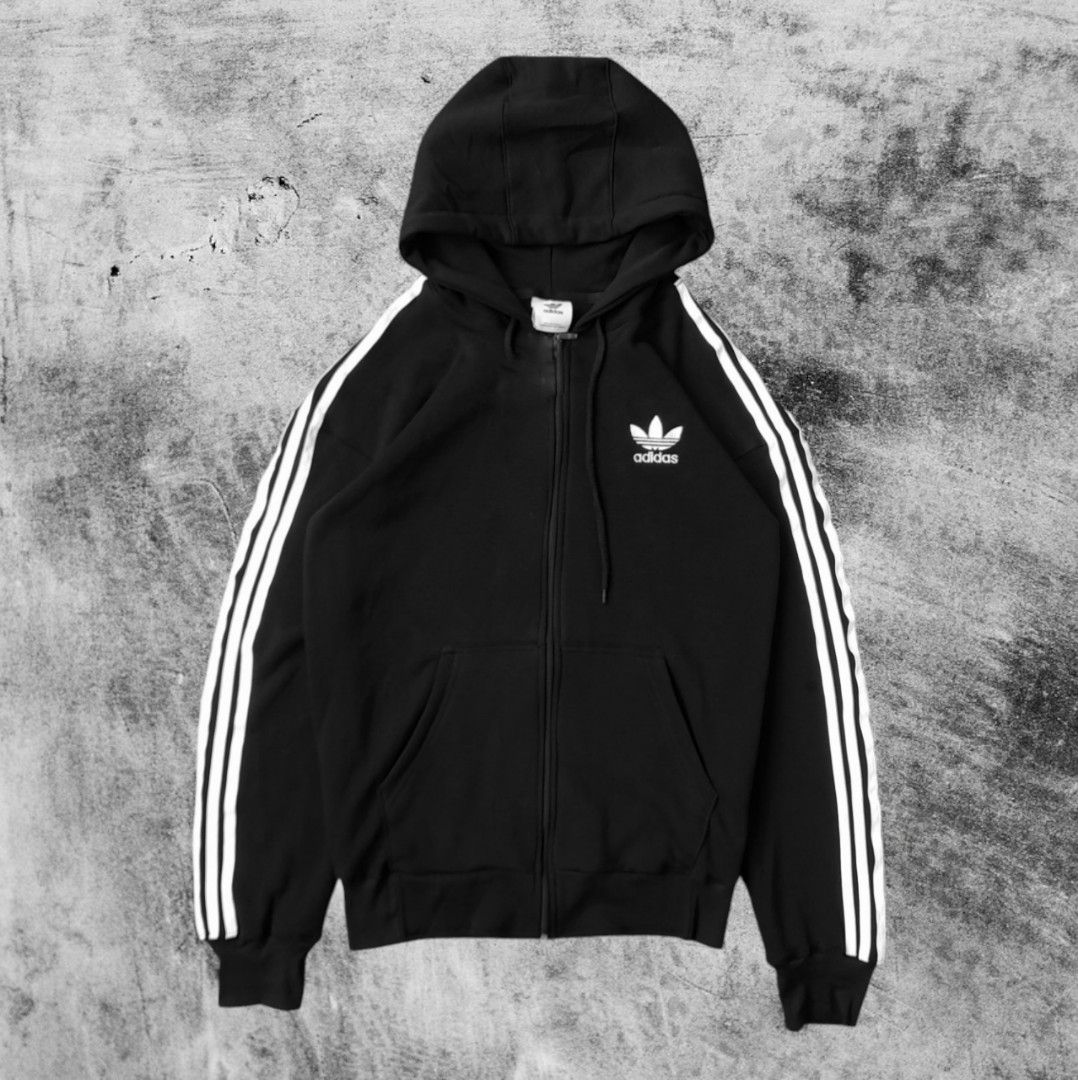 Adidas trefoil 3 stripe hoodie new arrivals