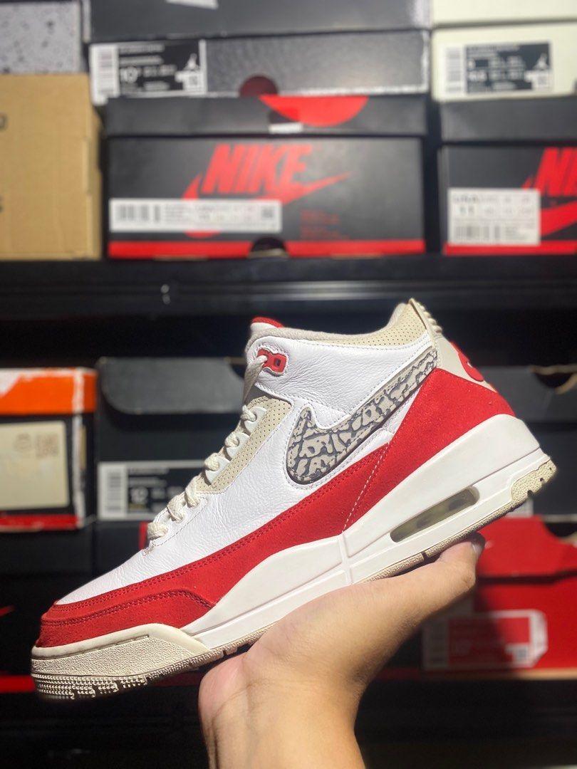 Retro 3 tinker white university red hotsell