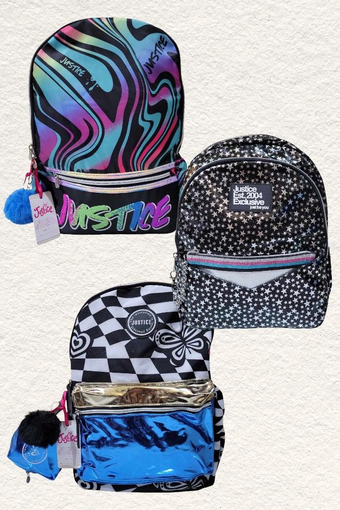 Justice 2019 backpacks top