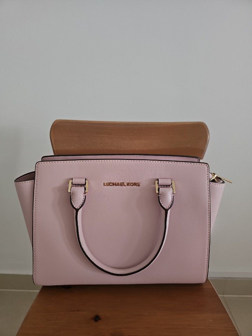Like New Excellent Condition Michael Kors Selma Medium Satchel Leather Pink Blossom Luxury Bags Wallets on Carousell