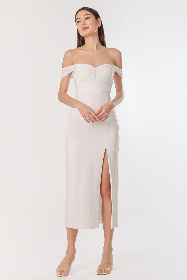 LOVET NERISSA MESH RUCHED BODYCON DRESS, Women's Fashion, Dresses & Sets,  Dresses on Carousell