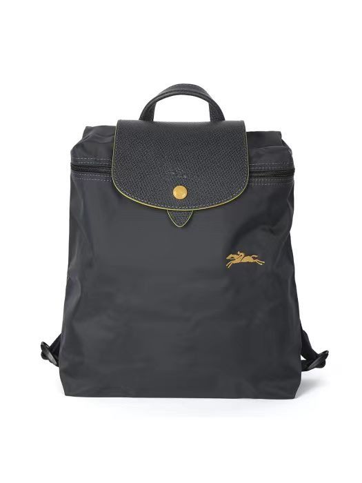 Luxuco Longchamp Le Pliage Green M Backpack Gun Grey L1699619300