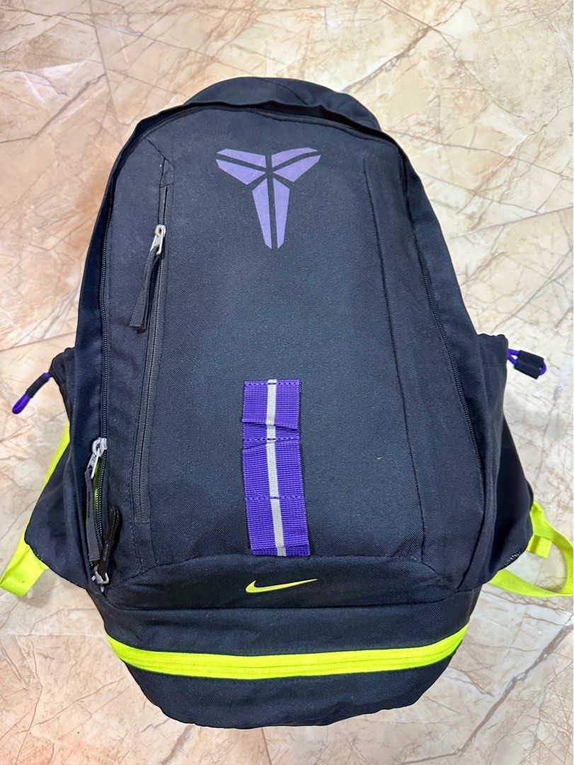 Purple Kobe Backpack Black And Yellow Kobe Bag Violet Nike