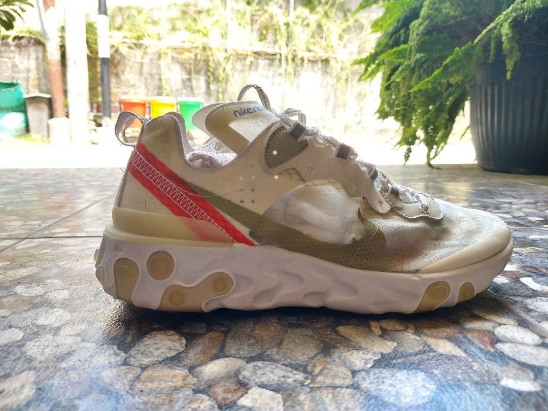 Nike React Element 87 Sail Light Bone not Asics Adidas Hoka Vaporfly Alphafly Fesyen Pria Sepatu Sneakers di Carousell