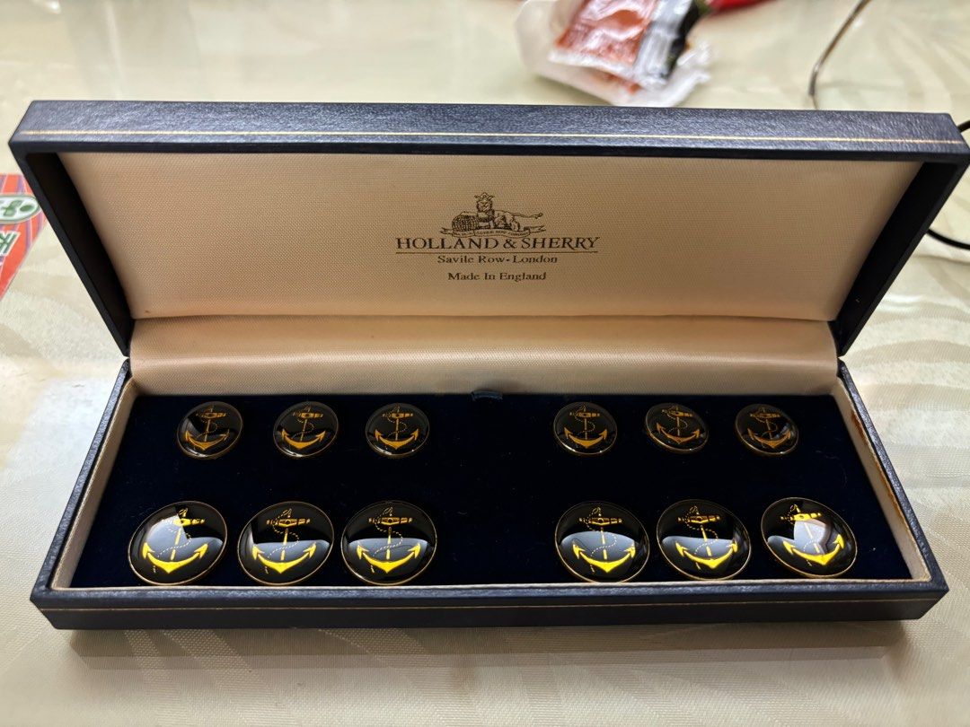 One set Holland Sherry blazer button collection anchor navy gilt Carousell