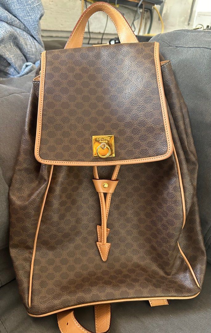 Original Celine Bagpack (Category: Luxury Bags & Wallets) located in Mandaluyong City. Submitted by lucashaven (Listing ID 1322570916, Image 3). Description: Medium size Celine Macadam Backpack Still nice condition vintage Bought from Japan .