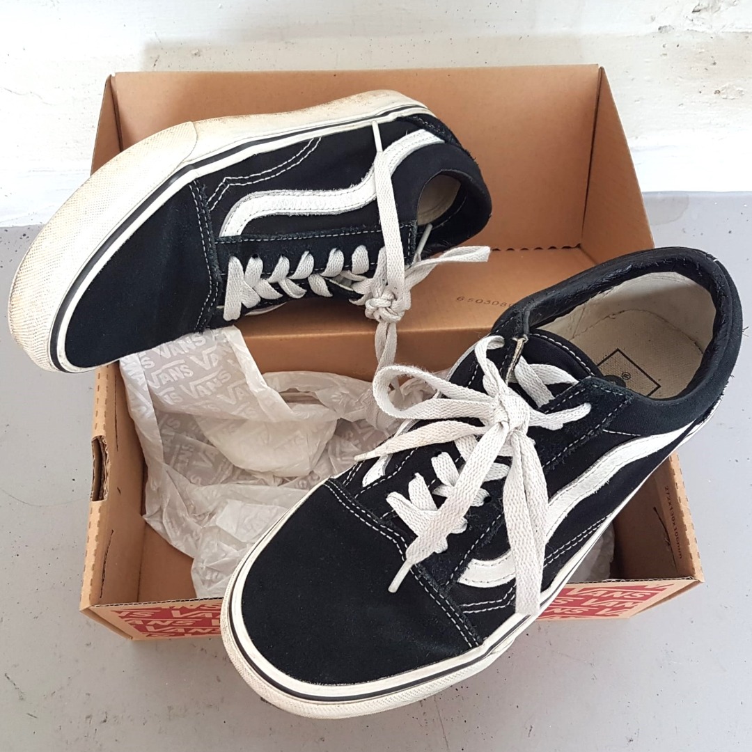 Original VANS Designer Shoes OFF THE WALL Black Suede Model Size US 7.5 UK 5 EUR 38 All American Sneakers Timeless Classic Hip Hop Cult