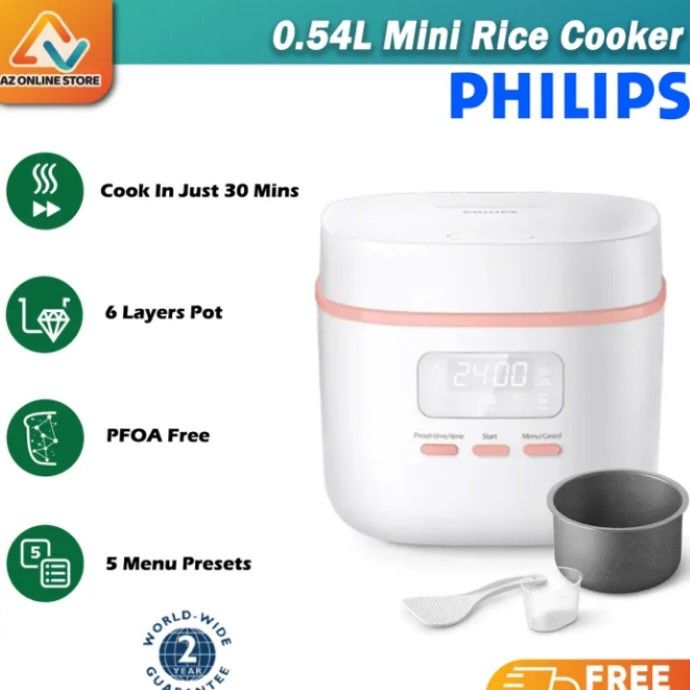 PHILIPS 3000 Series Mini Digital Rice Cooker 0.54L HD3064 62 2 years local warranty Brand New seal in box TV Home Appliances Kitchen Appliances Cookers on Carousell