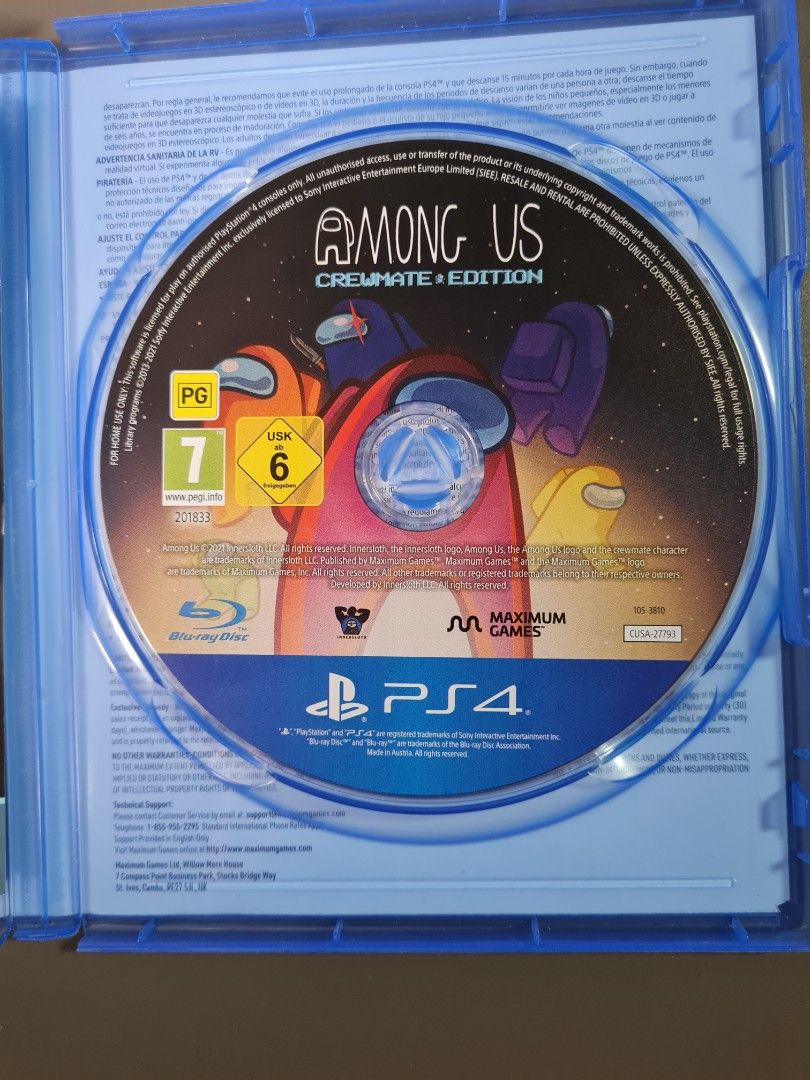 PS4 Among Us Crewmate Edition (Category: PlayStation) located in Las Pinas. Submitted by thegentlethread (Listing ID 1322573424, Image 3). Description: -selling to the lowest price na -never had a chance to play this -redeem codes not use -gcash or bpi online only -80 mm 140 provincial via gogoxpress.