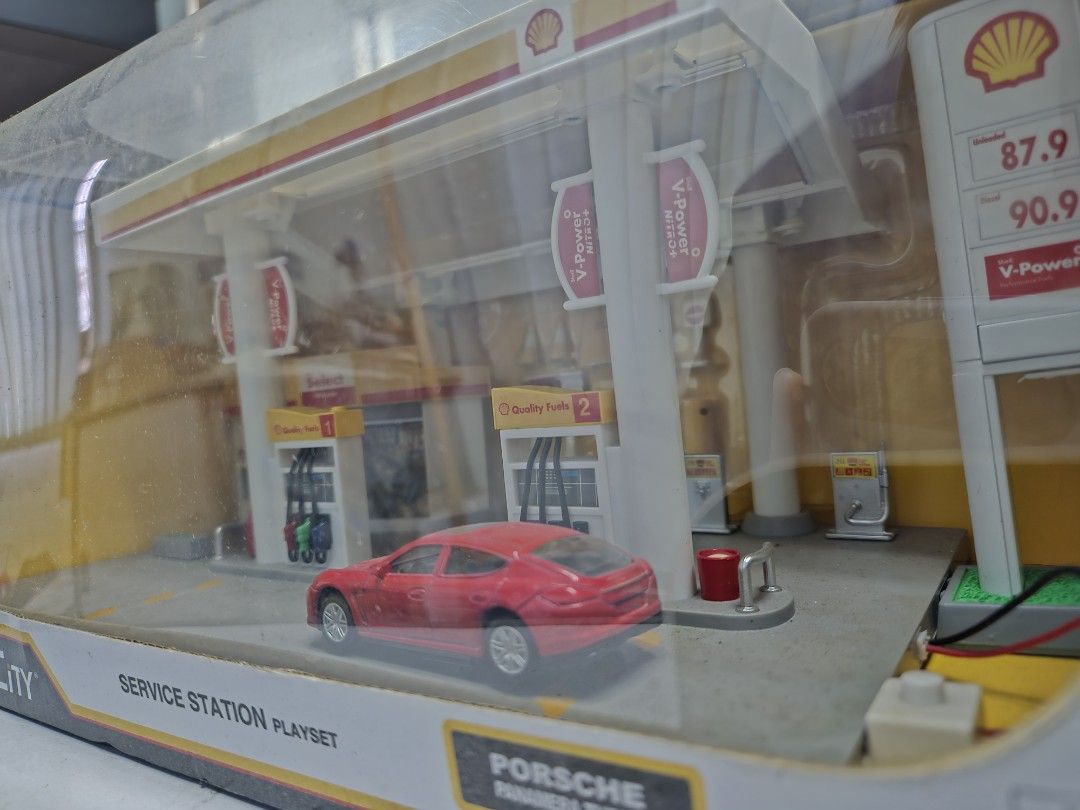 RMZ City SHELL SERVICE STATION PLAYSET (PROSCHE PANAMERA TURBO ...