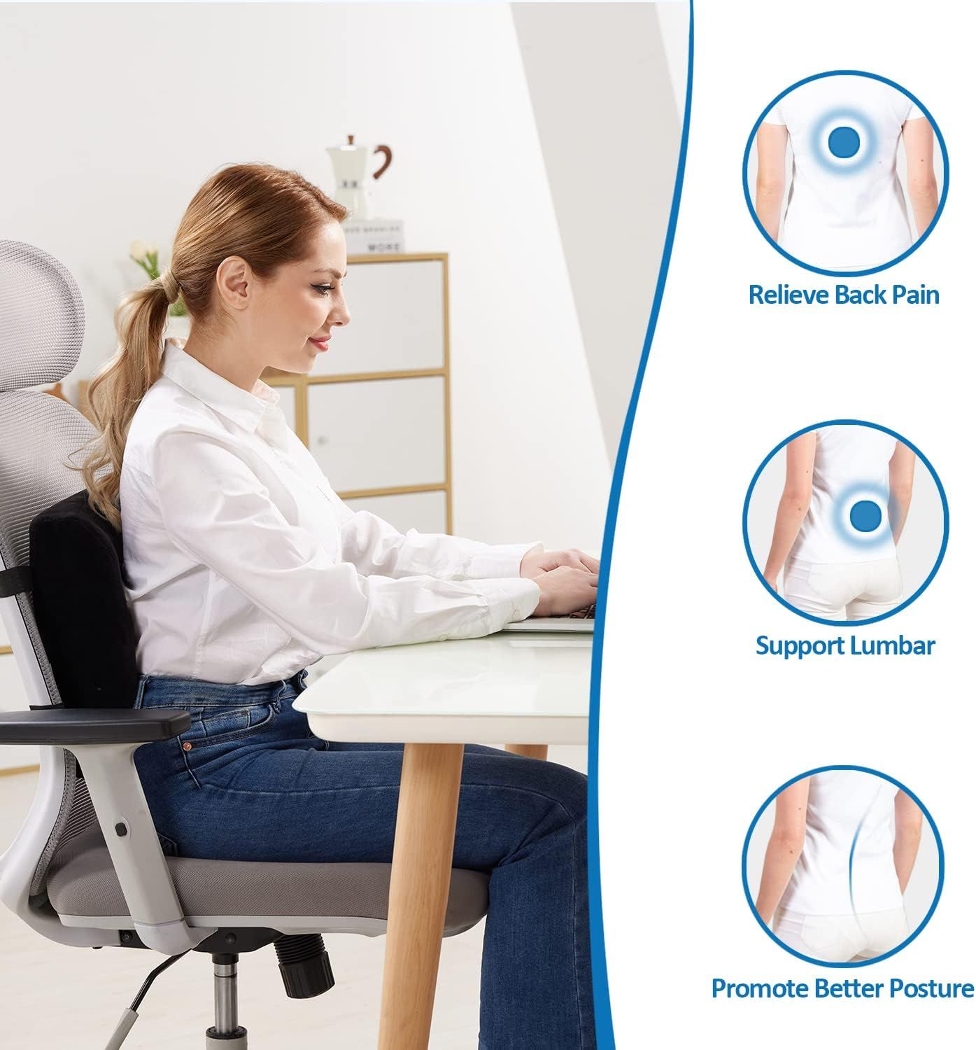 Lumbar roll for office chair clearance