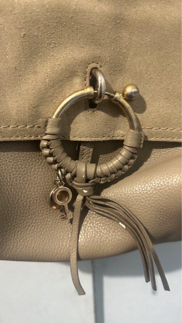 See by Chloe Shoulder Bag (Category: Luxury Bags & Wallets) located in Quezon City. Submitted by kathysclosetph (Listing ID 1322664015, Image 3). Description: See by chloe shoulder bag color gray. Has an extra strap to make it a handbag. Material is leather and suede Payment via BPI/Gcash/Maya Shipping c/o buyer.