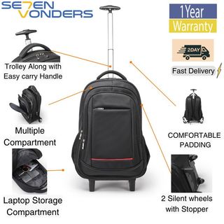 Backpack with wheels singapore shop