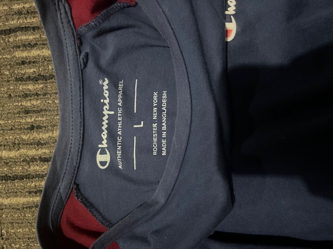 Thrifted Champion Shirt (Category: Shirts) located in Muntinlupa City. Submitted by jnprvbcr (Listing ID 1322619753, Image 3). Description: - bought from ig thrift shop - still good quality, no flaws - unisex design - breathable material - fits medium to xl body frames.