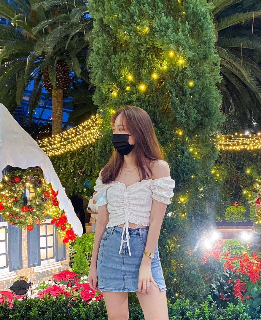 Tops sleeveless off shoulder tops pullover denim jacket Women s Fashion Tops Other Tops on Carousell