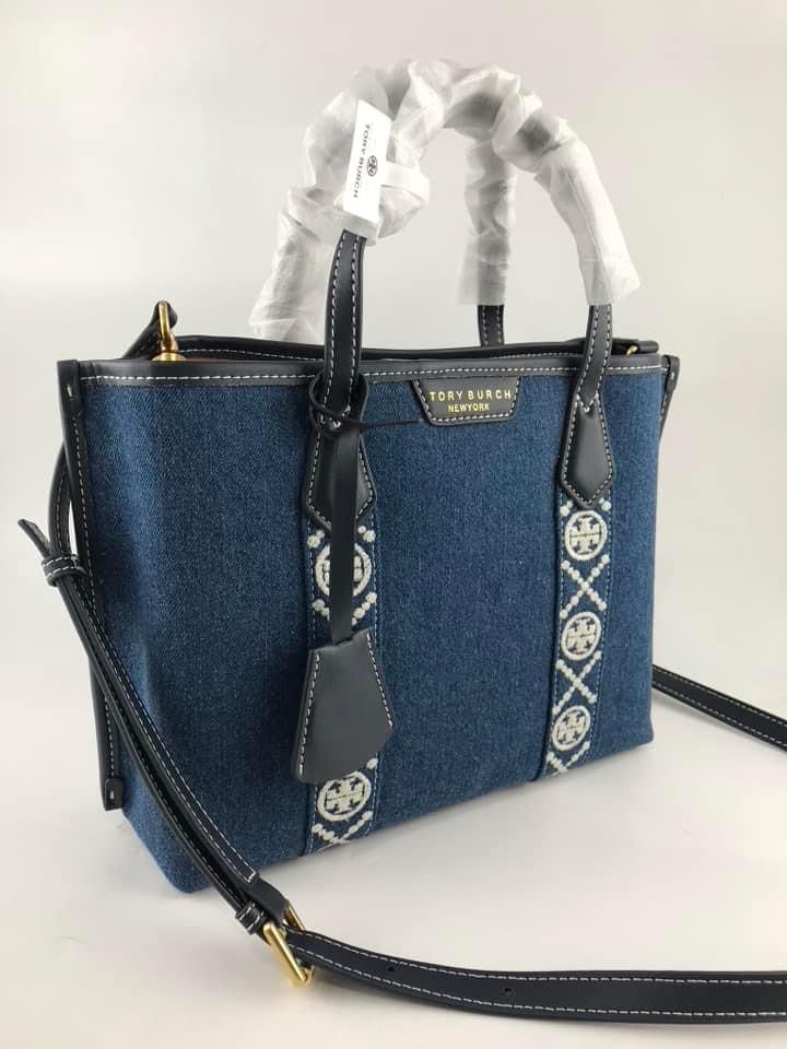 Tory Burch Perry Tote Small Denim (Category: Luxury Bags & Wallets) located in Manila. Submitted by bagislifeshop (Listing ID 1322594563, Image 3). Description: .