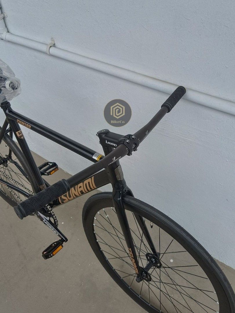 Fixie bike black and gold best sale