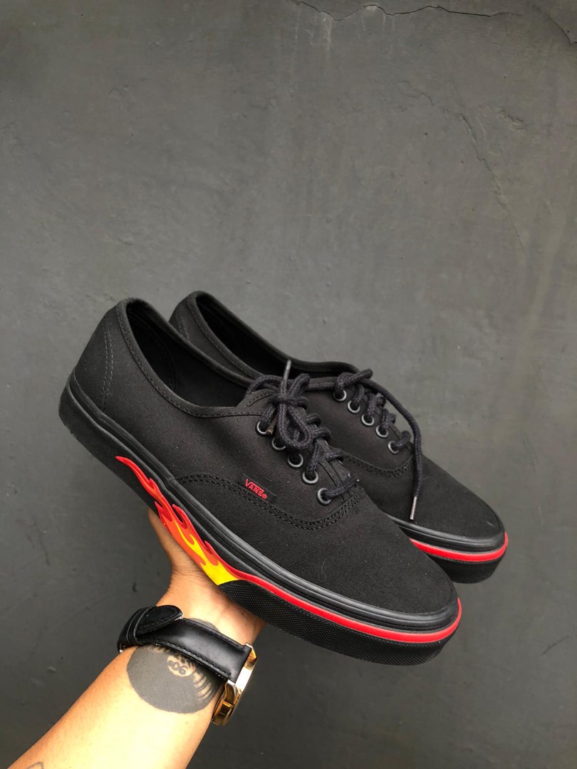 Vans authentic flame wall on sale