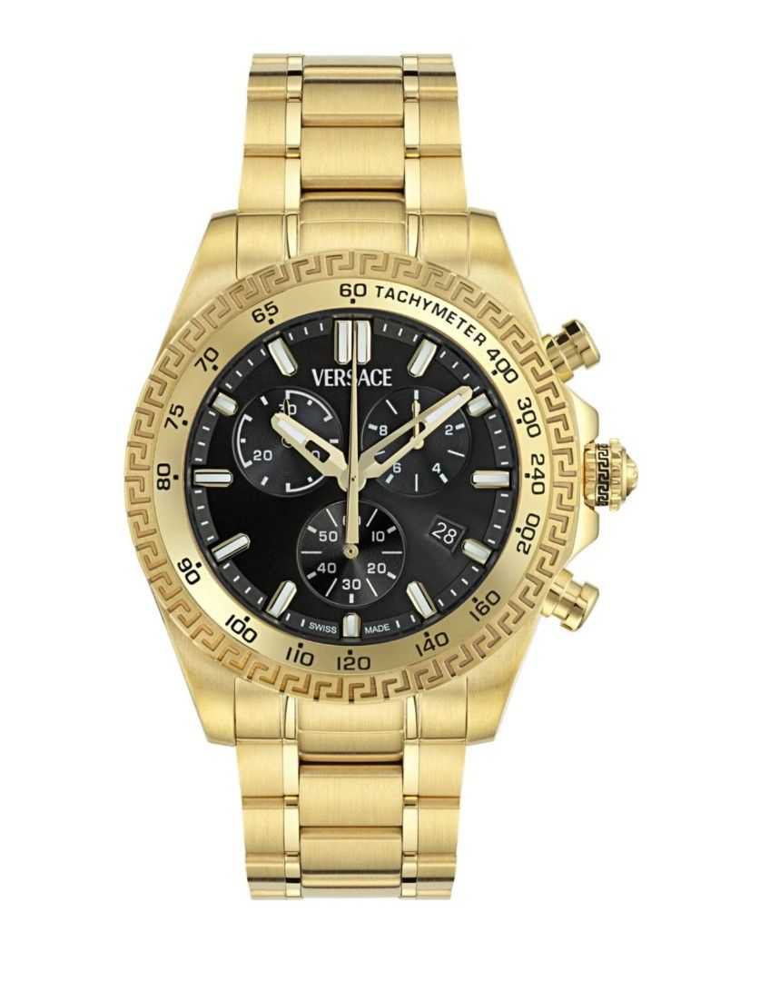 Versace black and gold watch on sale
