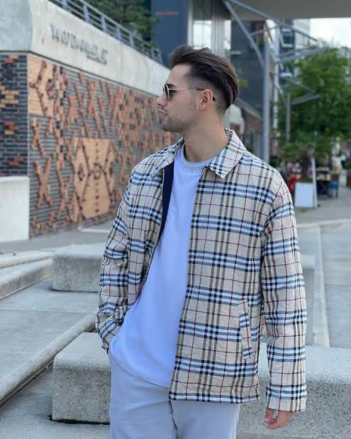 Vintage Burberry Reversible Harrington Khaki and Plaid Nova Checkered Jacket Men s Fashion Coats Jackets and Outerwear on Carousell