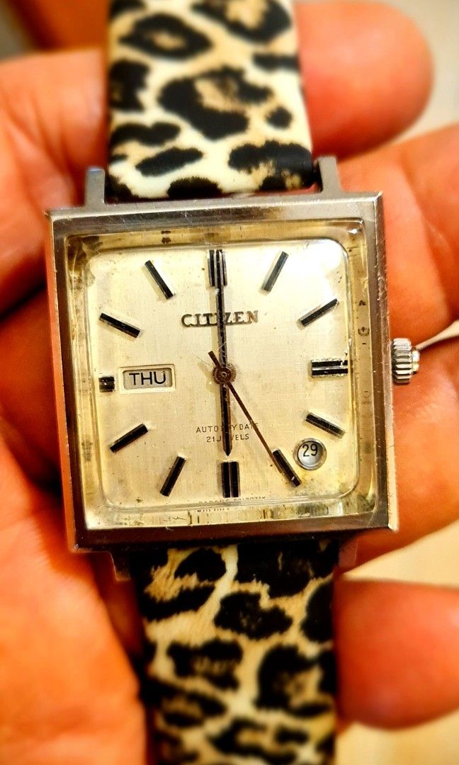 VINTAGE CITIZEN Rare Square Case Auto Handwinding Serviced Aug 2024 Made in Japan Men s Fashion Watches Accessories Watches on Carousell