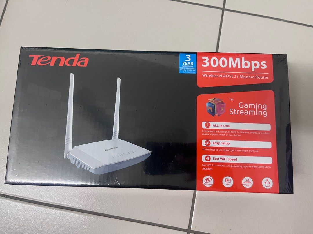 Wifi router TENDA D301 (NEW), Computers & Tech, Parts & Accessories ...