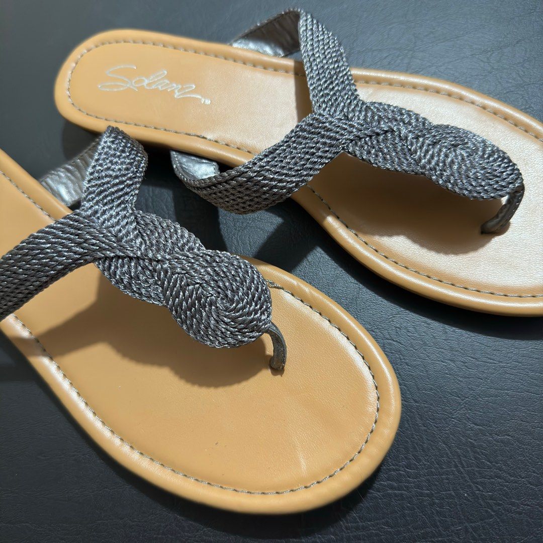 Woven Slippers (W9”) (Category: Slippers and slides) located in Quezon City. Submitted by lyssa__ (Listing ID 1322622196, Image 2). Description: - Brand new comfy woven slippers - From US, no box.