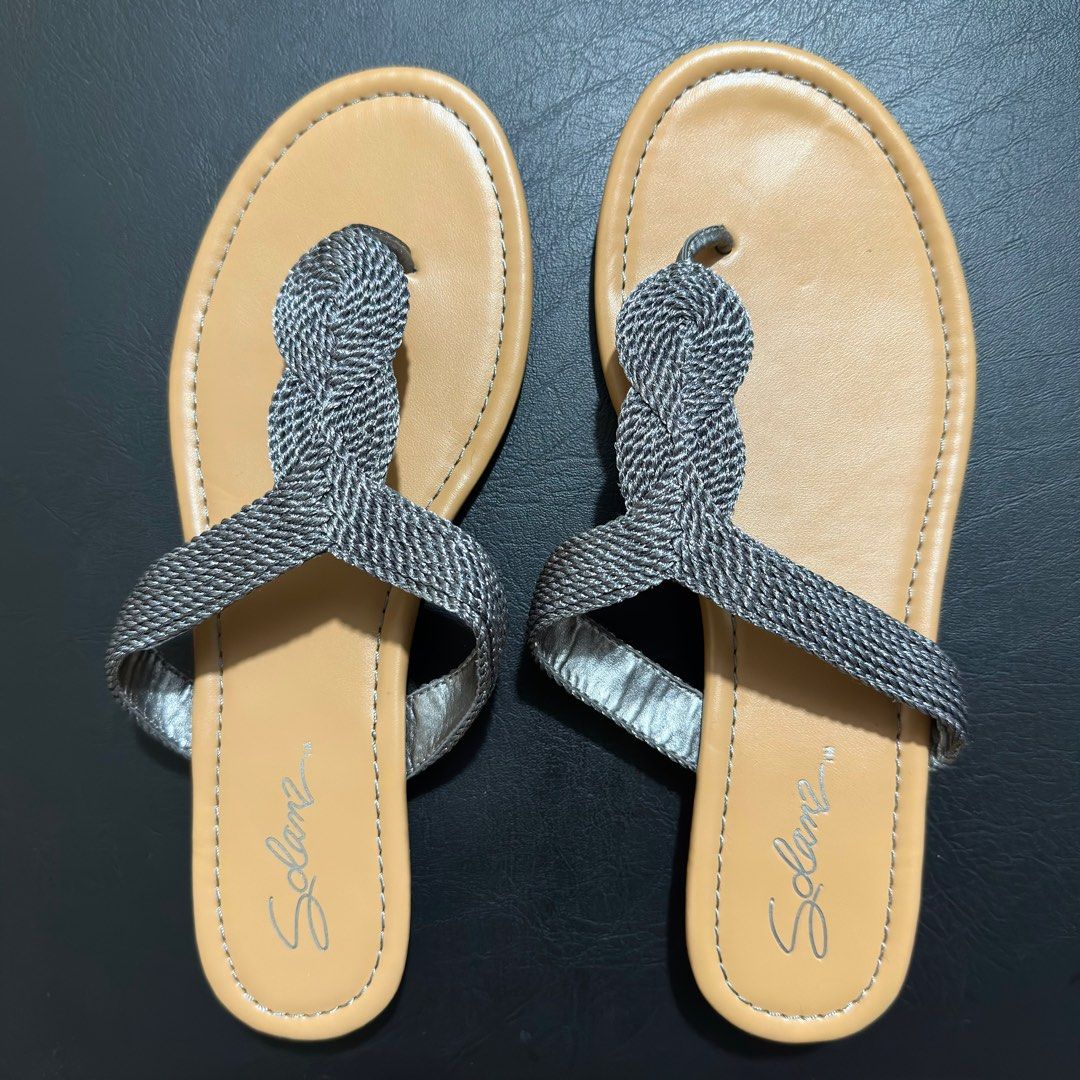 Woven Slippers (W9”) (Category: Slippers and slides) located in Quezon City. Submitted by lyssa__ (Listing ID 1322622196, Image 1). Description: - Brand new comfy woven slippers - From US, no box.