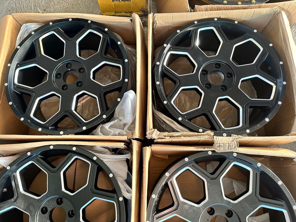 4pcs Batallion Used mags 5Holes pcd 114 No centercaps (Category: Mags and Tires) located in Quezon City. Submitted by mindanaotyrehaus (Listing ID 1318049863, Image 2). Description: 4pcs 20” Batallion Used Mags NO centercaps 5 Holes pcd 114 x9 width/ offset 40 Good condition, no bengkong, fresh , scratch due to usage matte black color Sold as 4pcs for 23,000 mags only (Rare stock offroad look 5holes pcd 114) *price may change without prior notice
