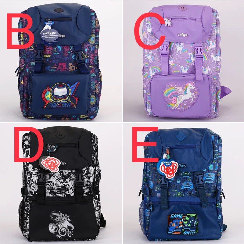 Smiggle flamingo backpack top