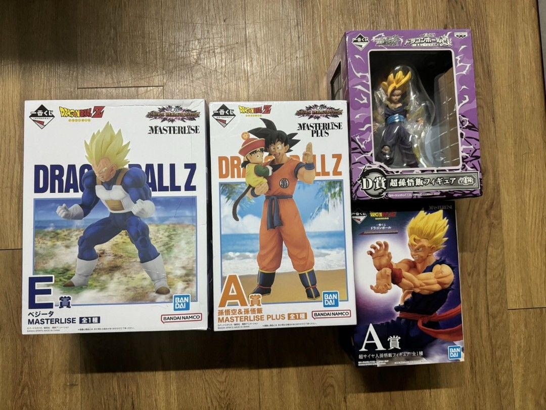 一番賞 龍珠 figure 悟空 悟飯 比達 A賞 D賞 E賞, 興趣及遊戲, 玩具 & 遊戲類 - Carousell