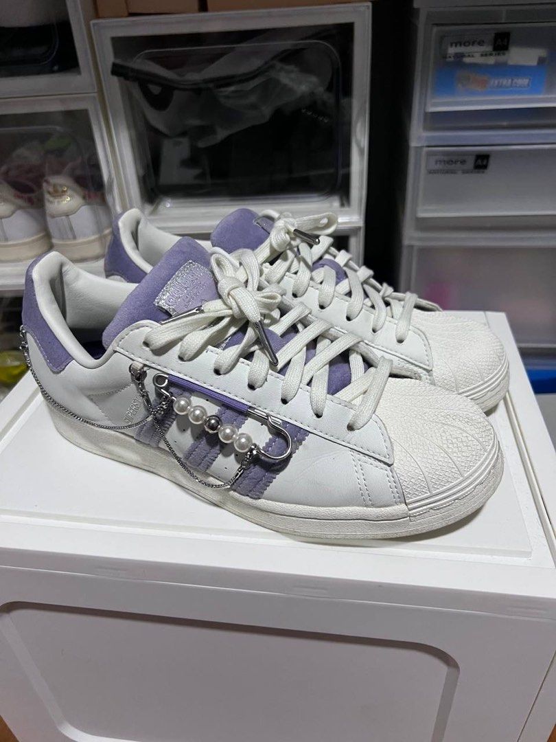 Adidas Originals Superstar Purple Pearl Chain Women s Fashion Footwear Sneakers on Carousell