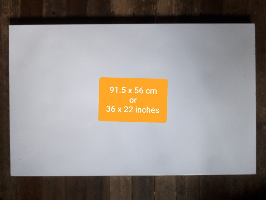 All Metal Magnet White Board, 1 piece left (Category: Stationery & School Supplies) located in Baguio. Submitted by tipiditis (Listing ID 1317943334, Image 1). Description: SIZE: 91.5 x 56 centimeters (or 36 x 22 inches) Signs of use and some rust but still good quality Pwede sulatan ng white board markers Pwede lagyan ng magnets For school, office, or house use Boards can be hung on the wall.