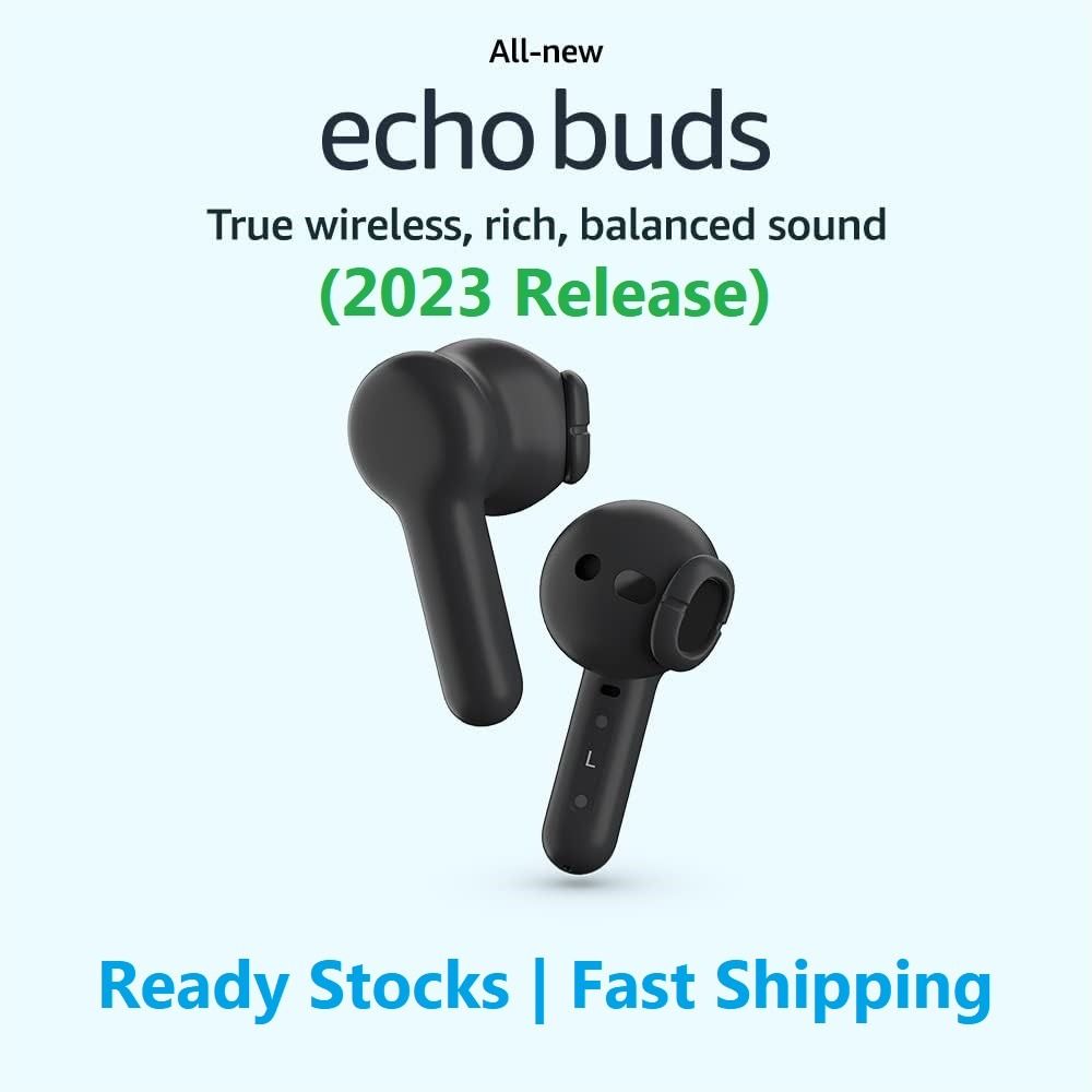 Amazon Echo Buds 2023 Release True Wireless Bluetooth 5.2 Earbuds with Alexa multipoint 20H battery with charging case