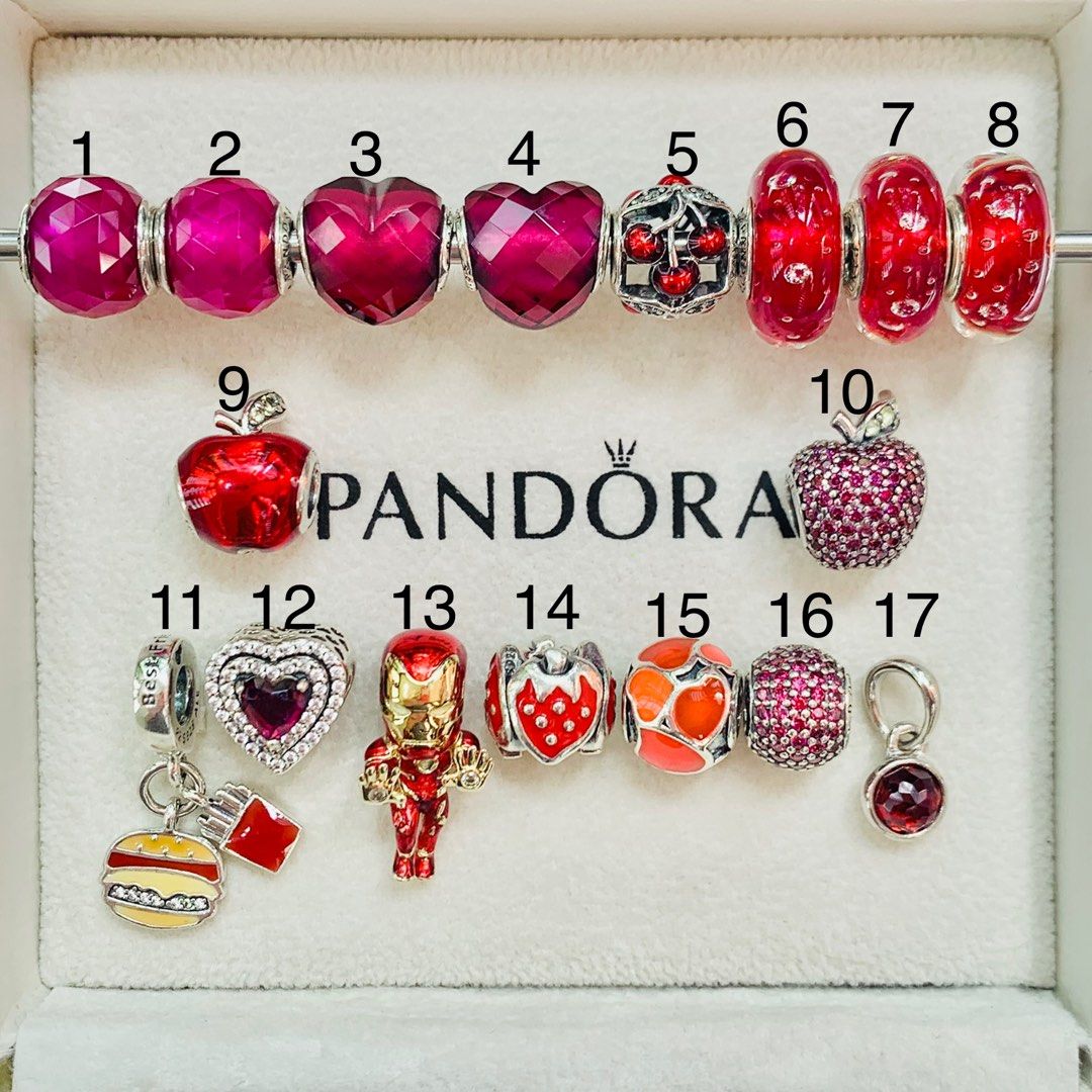 Pandora red charm bracelet online