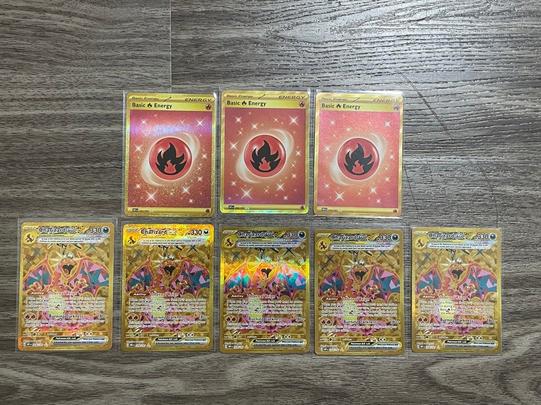 Basic Fire Energy (230/197) Gold Secret Rare #Charizard ex Gold (228/197) -  Scarlet & Violet: Obsidian Flames, Hobbies & Toys, Toys & Games on Carousell