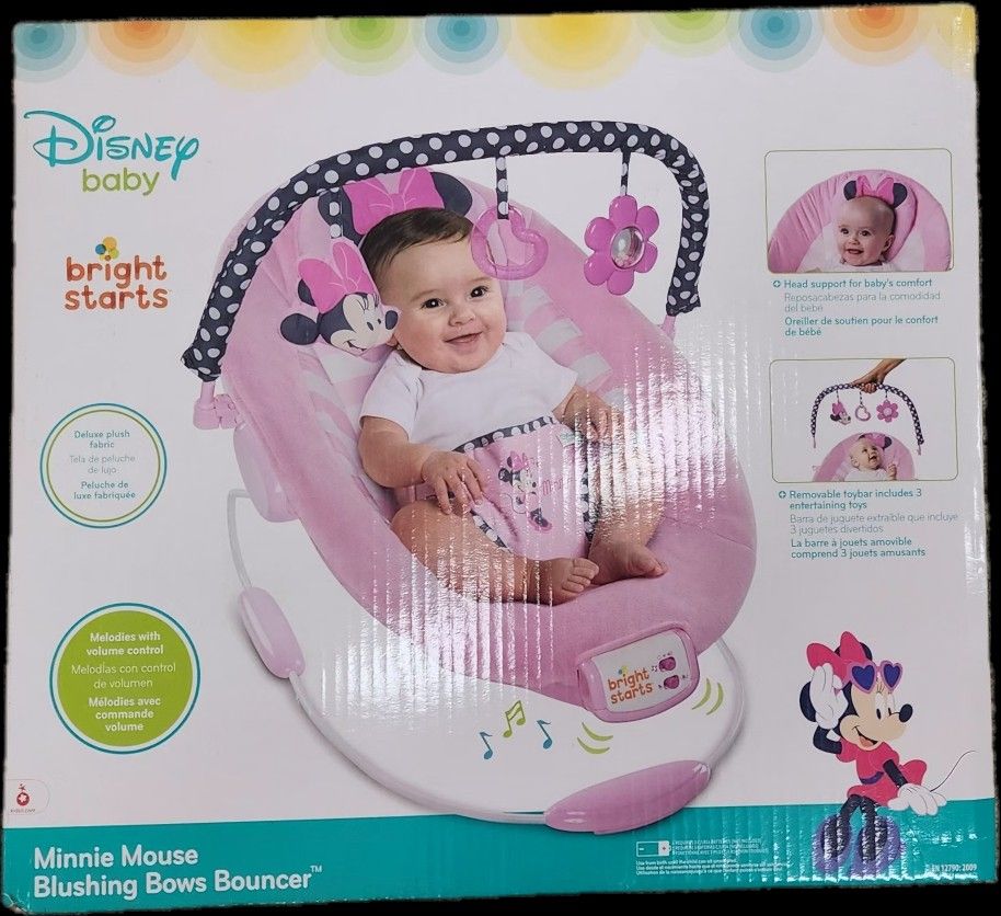 Bright Starts Disney Baby Minnie Mouse Bouncer Seat Blushing Bows Carousell
