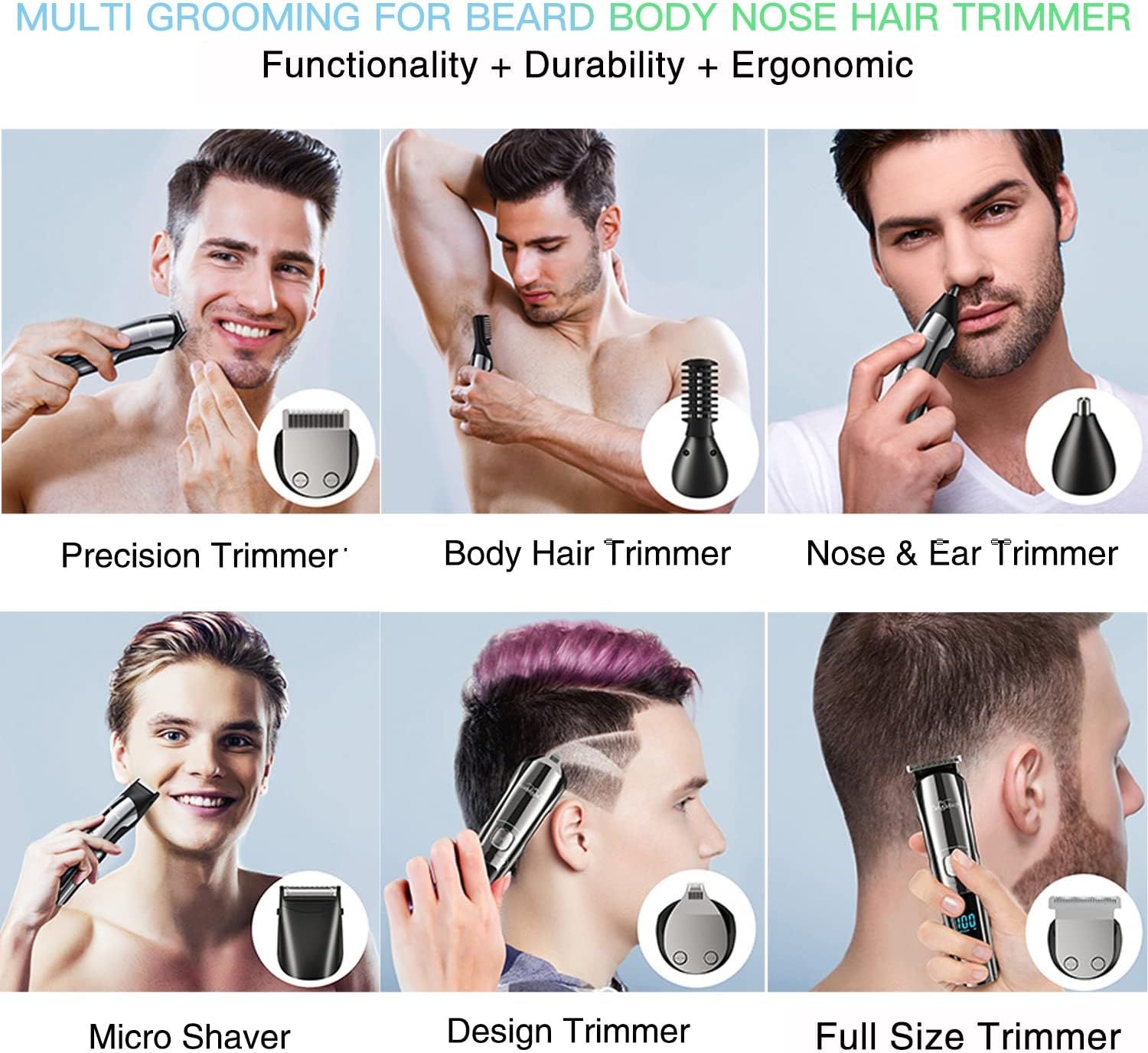 Wahl mustache and beard trimmer mens compact shaver ear nose brows grooming set on sale