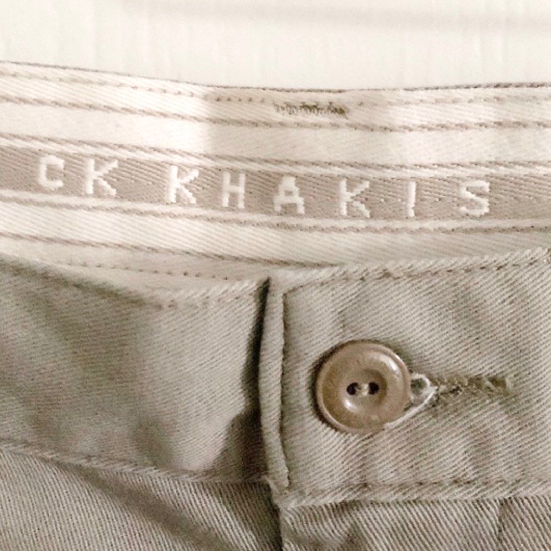 CALVIN KLEIN VINTAGE Khakis Reworked High Waist Wide Leg Pants