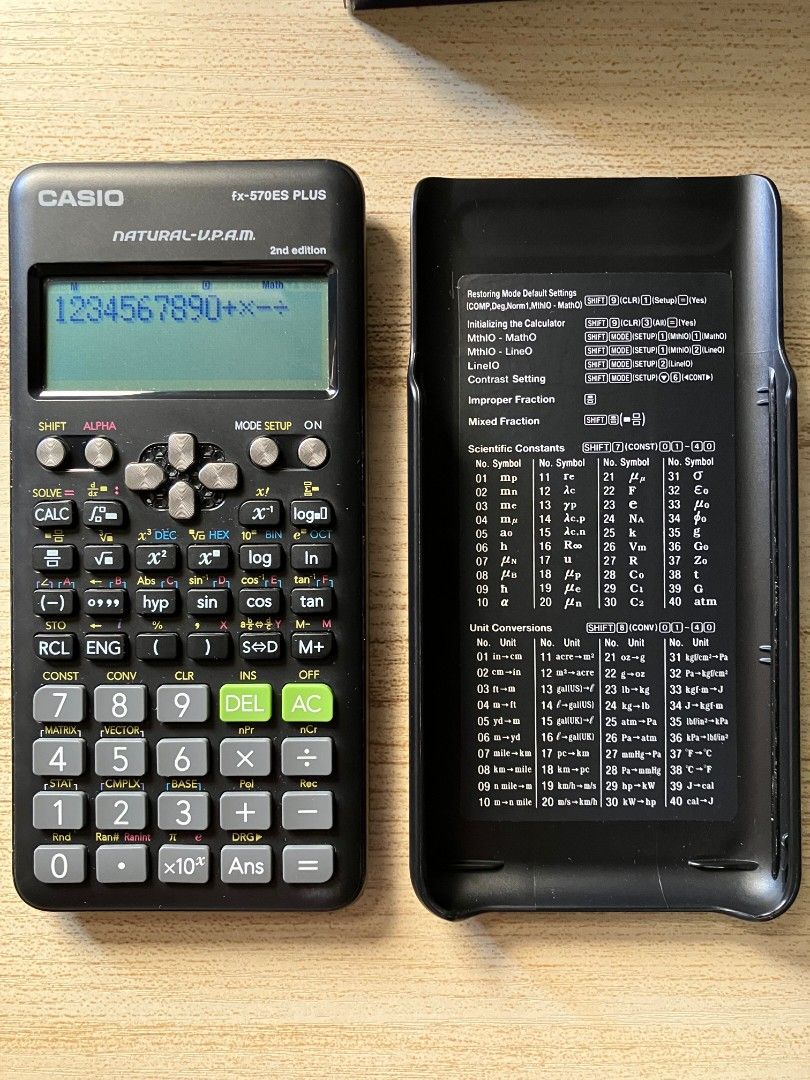 CASIO fx-570ES PLUS 2nd Edition Scientific Calculator (Category: Office & Business Technology) located in Bantay. Submitted by repurcious (Listing ID 1317891547, Image 3). Description: Item is almost new and in pristine condition. Only used once during PRC Board Exam. Scan QR code in box to check authenticity of product..