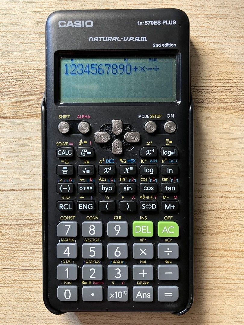 CASIO fx-570ES PLUS 2nd Edition Scientific Calculator (Category: Office & Business Technology) located in Bantay. Submitted by repurcious (Listing ID 1317891547, Image 2). Description: Item is almost new and in pristine condition. Only used once during PRC Board Exam. Scan QR code in box to check authenticity of product..