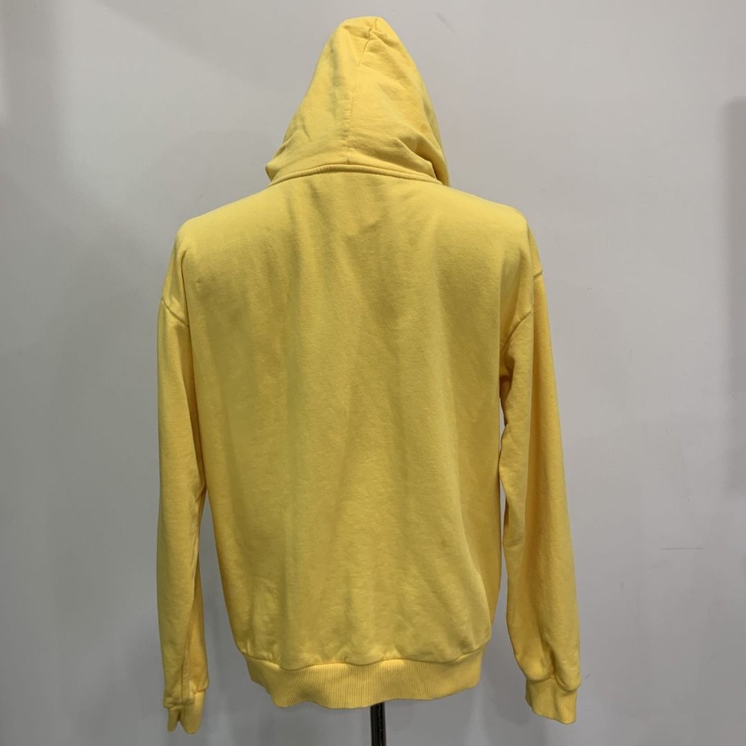Clothing Sweatshirts Celine Yellow Hoodie CELINE Logo-Print Cotton